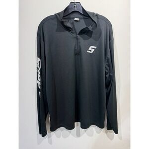 Snap-On Tools Lightweight 1/4 Zip Black Long Sleeve Pullover Men's L